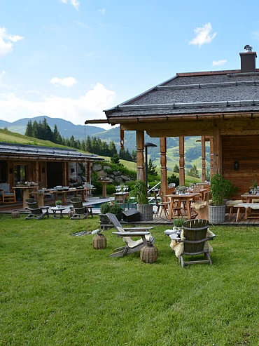 Außenansicht der luxuriösen Schmiedalm - dem Chalet in Saalbach Hinterglemm