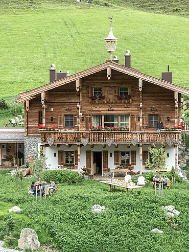 Außenansicht der luxuriösen Schmiedalm - dem Chalet in Saalbach Hinterglemm