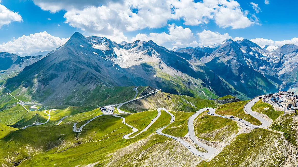 The Grossglockner High Alpine Road in the mountains