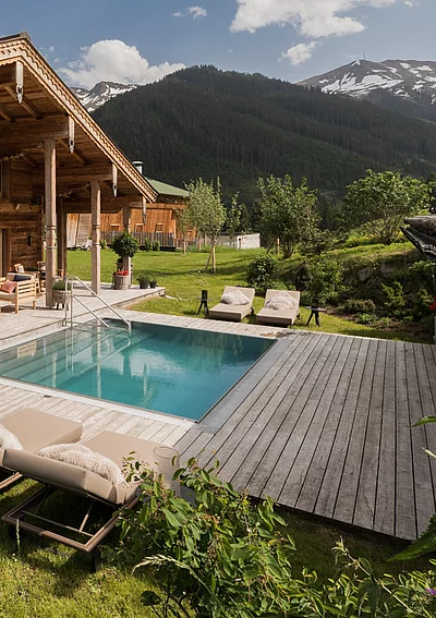 Exterior view of the luxurious Schmiedalm - the chalet in Saalbach Hinterglemm